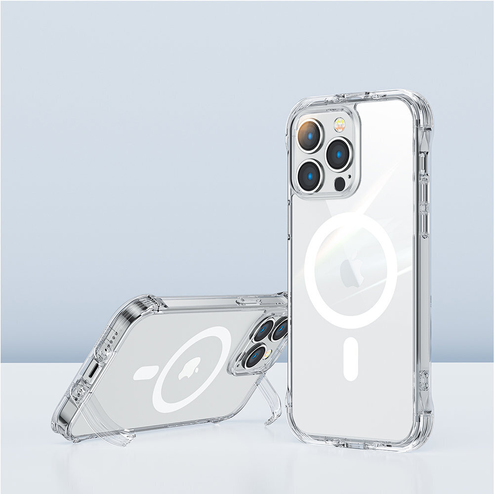 Joyroom Magnetic Defender Magnetic Case, skirtas iPhone 14, skaidrus kaina ir informacija | Telefono dėklai | pigu.lt