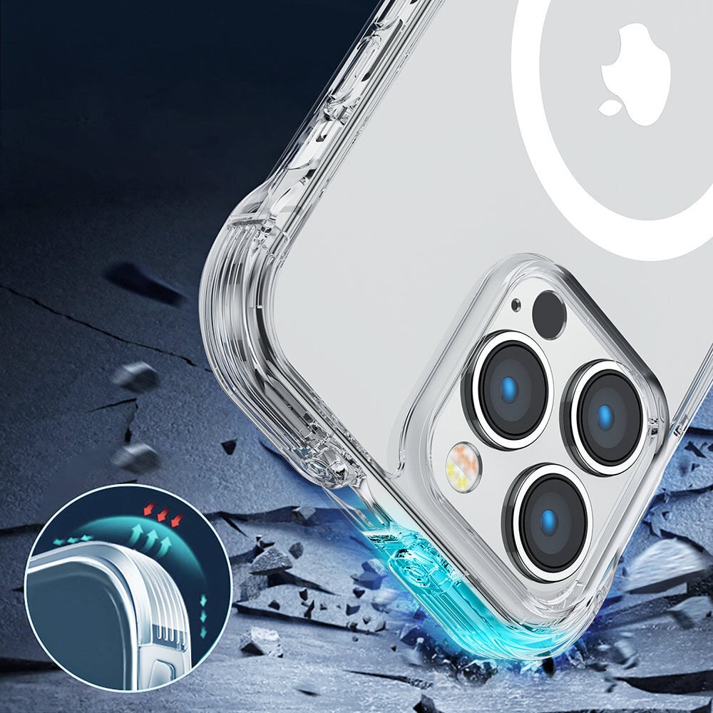 Joyroom Magnetic Defender Magnetic Case, skirtas iPhone 14 Pro Max, skaidrus kaina ir informacija | Telefono dėklai | pigu.lt