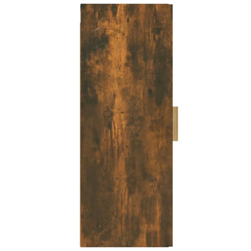 Sieninė spintelė, Apdirbta mediena, 34,5x34x90cm, dūminio ąžuolo spalva kaina ir informacija | Svetainės spintelės | pigu.lt