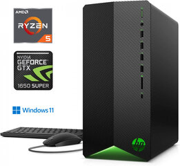 HP Pavilion Gaming Ryzen 5-4600G 16GB 512GB SSD GTX 1650 SUPER Windows 11 Professional kaina ir informacija | Stacionarūs kompiuteriai | pigu.lt