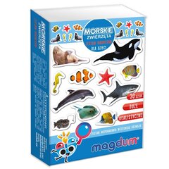Magnetinių lipdukų rinkinys Jūros gyvūnai, 30 vnt. цена и информация | Развивающие игрушки | pigu.lt