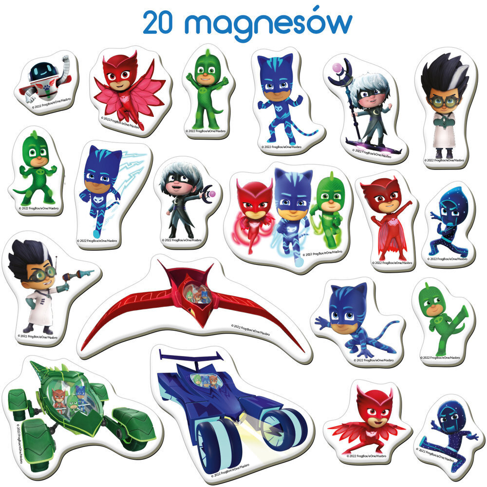 Magnetinių lipdukų rinkinys Pj Masks, 20 vnt. kaina ir informacija | Lavinamieji žaislai | pigu.lt