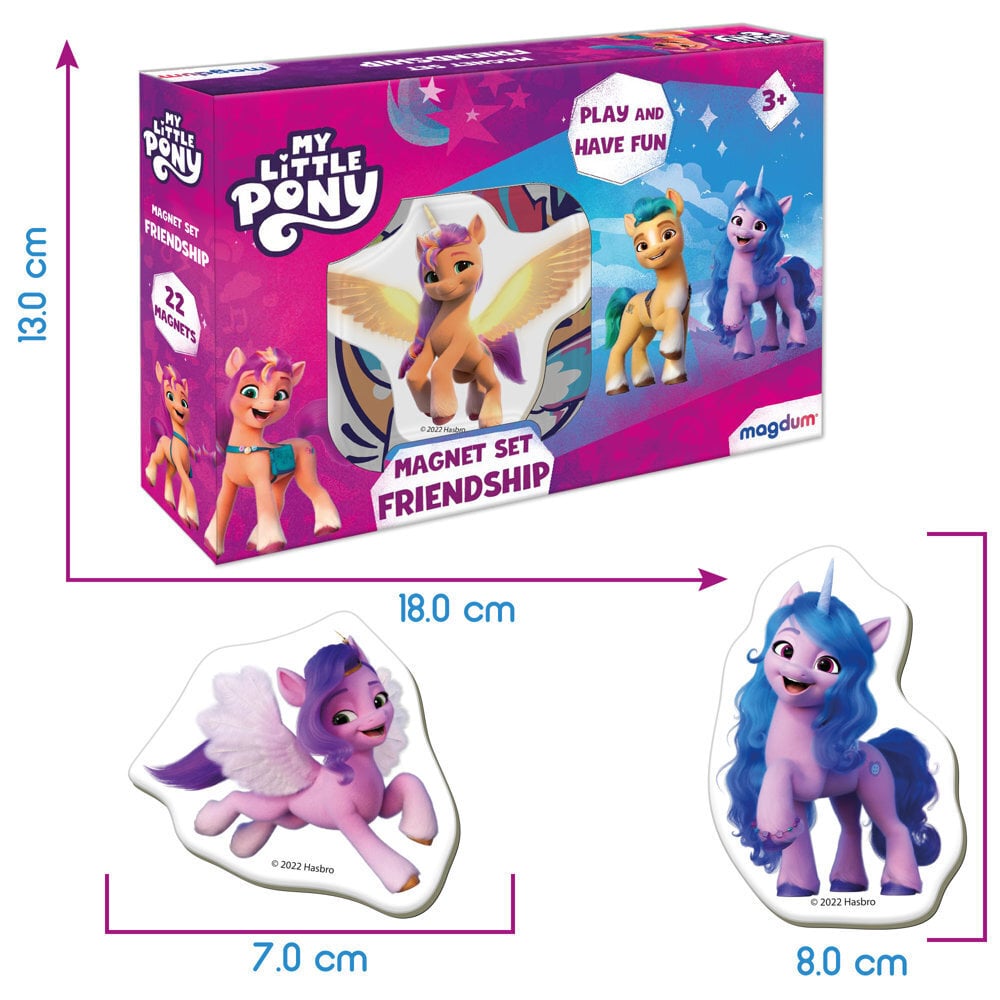 Magnetinių lipdukų rinkinys My Little Pony Friends, 22 vnt. kaina ir informacija | Lavinamieji žaislai | pigu.lt