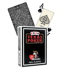 Игральные карты Modiano Texas Poker Hold Em, чёрные цена и информация | Азартные игры | pigu.lt