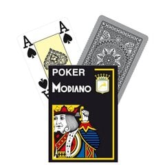 Žaidimų kortos Poker Modiano, juodos kaina ir informacija | Azartiniai žaidimai, pokeris | pigu.lt