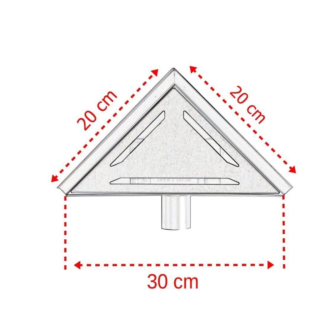 Trikampis kanalizacijos nutekėjimui цена и информация | Dušo latakai | pigu.lt