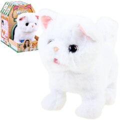 Interaktyvus pliušinis kačiukas, baltas kaina ir informacija | Minkšti (pliušiniai) žaislai | pigu.lt