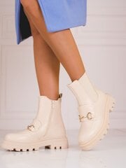 Auliniai batai moterims Shelovet POL79535, smėlio spalvos цена и информация | Женские сапоги | pigu.lt