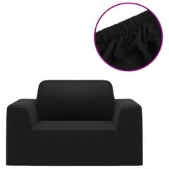 Эластичный чехол на кресло, черный, джерси полиэстер цена и информация | Чехлы для мебели | pigu.lt
