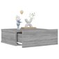 vidaXL Pakabinamas naktinis staliukas, pilkas, 40x30x15cm, mediena kaina ir informacija | Spintelės prie lovos | pigu.lt