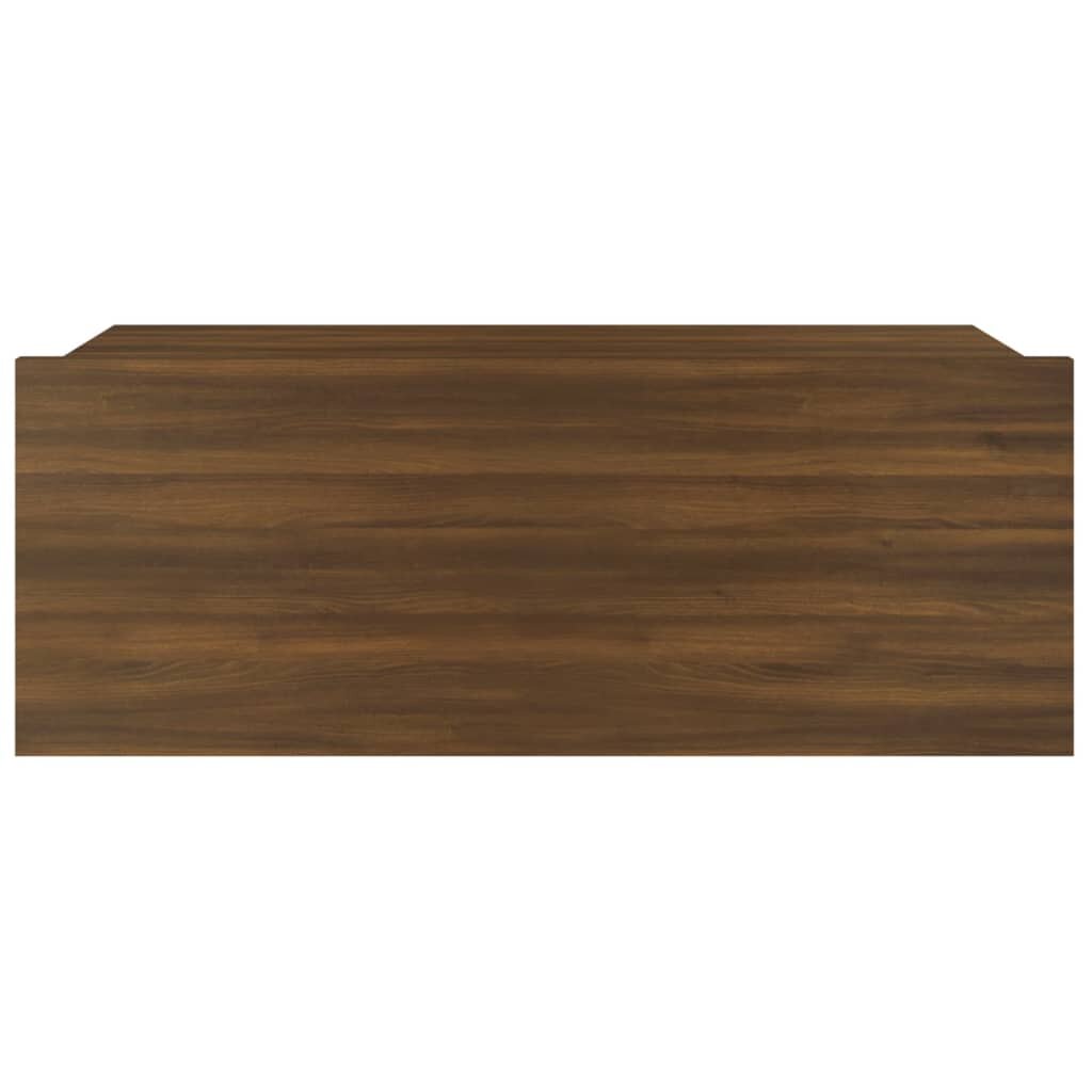 vidaXL Pakabinamas naktinis staliukas, rudas, 40x30x15cm, mediena kaina ir informacija | Spintelės prie lovos | pigu.lt