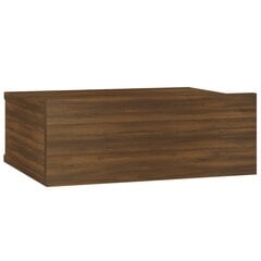 vidaXL Pakabinamas naktinis staliukas, rudas, 40x30x15cm, mediena kaina ir informacija | Spintelės prie lovos | pigu.lt