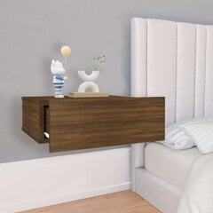 Naktiniai staliukai, 2vnt., Mediena, 40x30x15cm, ruda kaina ir informacija | Spintelės prie lovos | pigu.lt