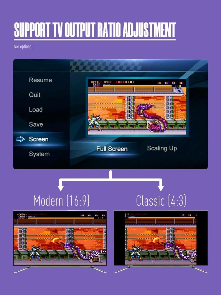 Belaidė klasikinių TV žaidimų konsolė HappyJoe SFC 1900+ Games + Download kaina ir informacija | Žaidimų konsolės | pigu.lt