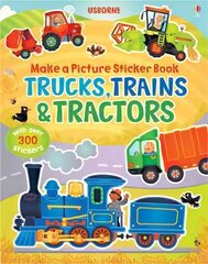 Make a Picture Sticker Book Trains, Trucks & Tractors: Trains, Trucks and Tractors kaina ir informacija | Knygos mažiesiems | pigu.lt