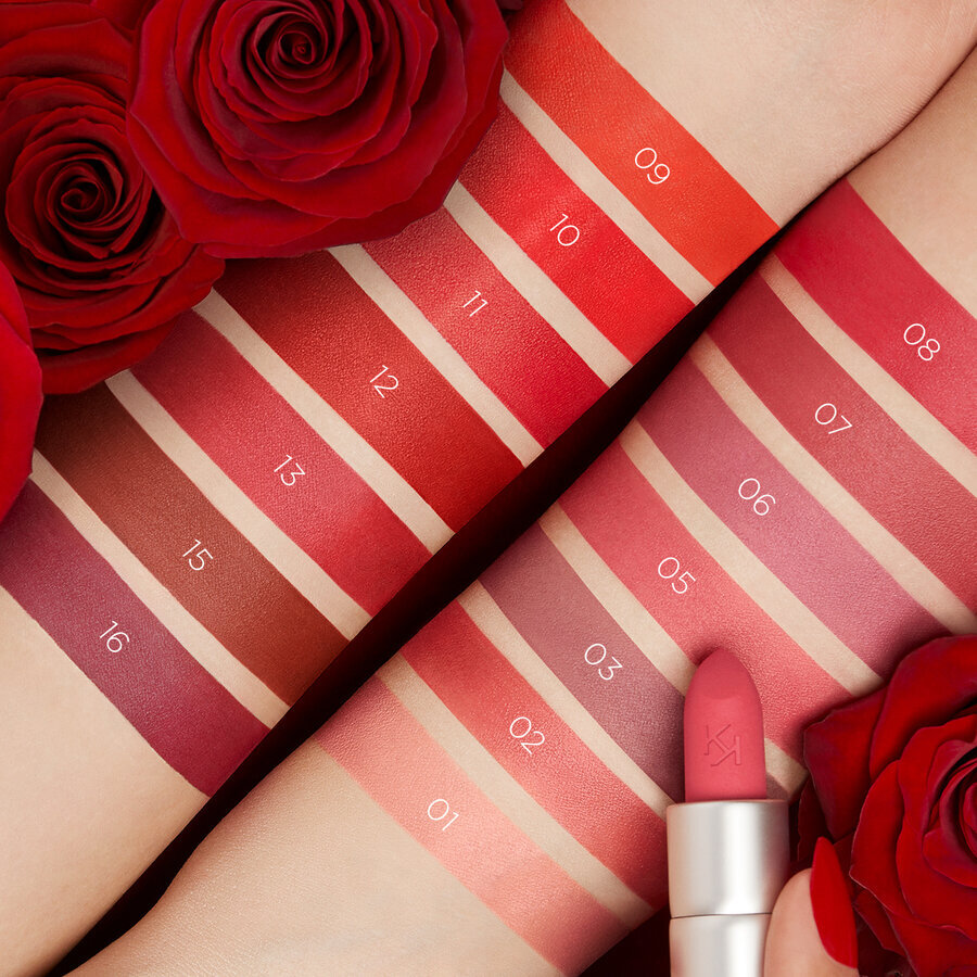 Matiniai lūpų dažai Kiko Milano Powder Power Lipstick, 07 Light Crimson цена и информация | Lūpų dažai, blizgiai, balzamai, vazelinai | pigu.lt