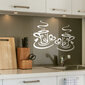 2 puodeliai kavos sienos lipdukas virtuvės-svetainės namų dekoravimui vinilo lipduku kaina ir informacija | Interjero lipdukai | pigu.lt