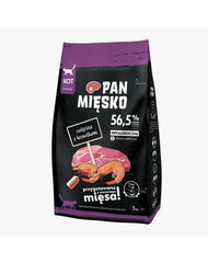 Pan Mięsko sausas maistas katėms su veršiena ir krevetėmis, 5 kg kaina ir informacija | Pan Mięsko Gyvūnų prekės | pigu.lt