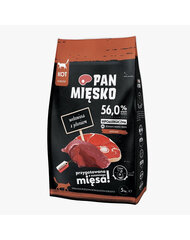 Сухой корм Pan Mięsko для кошек с говядиной и олениной, 5 кг цена и информация | Сухой корм для кошек | pigu.lt