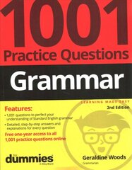 Grammar - 1001 Practice Questions For Dummies, 2nd Edition (plus Free Online Practice) kaina ir informacija | Socialinių mokslų knygos | pigu.lt