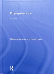 Employment Law: Eighth edition kaina ir informacija | Ekonomikos knygos | pigu.lt