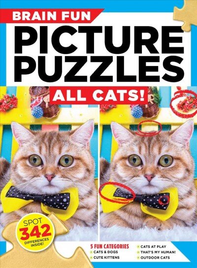 Brain Fun Picture Puzzles: All Cats! kaina ir informacija | Knygos apie sveiką gyvenseną ir mitybą | pigu.lt