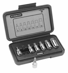 Šešiakampių antgalių rinkinys Stanley, 1/2", 7 vnt. kaina ir informacija | Mechaniniai įrankiai | pigu.lt