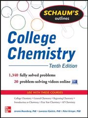 Schaum's Outline of College Chemistry: 1,340 Solved Problems plus 23 Videos 10th edition цена и информация | Книги по экономике | pigu.lt