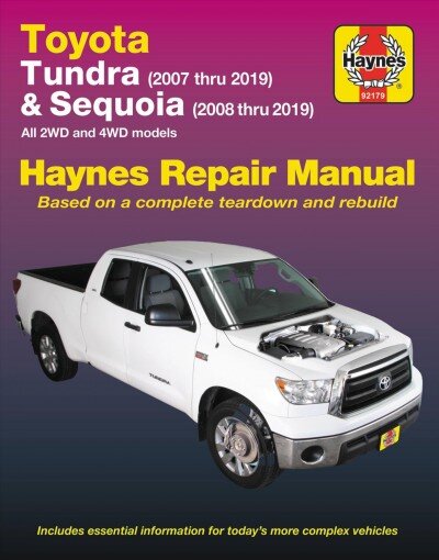 Toyota Tundra 2007 Thru 2019 and Sequoia 2008 Thru 2019 Haynes Repair Manual: All 2wd and 4WD Models kaina ir informacija | Kelionių vadovai, aprašymai | pigu.lt