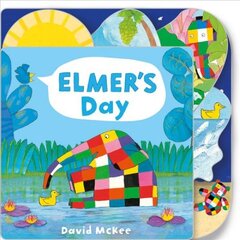 Elmer's Day: Tabbed Board Book kaina ir informacija | Knygos mažiesiems | pigu.lt