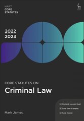 Core Statutes on Criminal Law 2022-23 7th edition kaina ir informacija | Ekonomikos knygos | pigu.lt