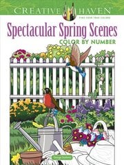 Creative Haven Spectacular Spring Scenes Color by Number цена и информация | Книги для самых маленьких | pigu.lt