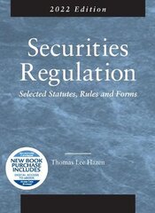 Securities Regulation: Selected Statutes, Rules and Forms, 2022 Edition kaina ir informacija | Ekonomikos knygos | pigu.lt