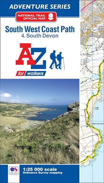 SW Coast Path South Devon Adventure Atlas 3rd Revised edition kaina ir informacija | Kelionių vadovai, aprašymai | pigu.lt