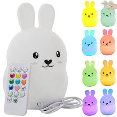 Силиконовая RGB лампа Кролик цена и информация | Детские светильники | pigu.lt