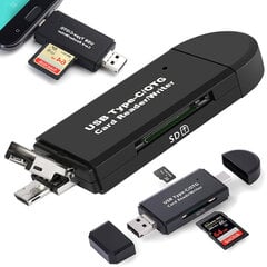 USB OTG адаптер, 3в1 цена и информация | Адаптеры, USB-разветвители | pigu.lt