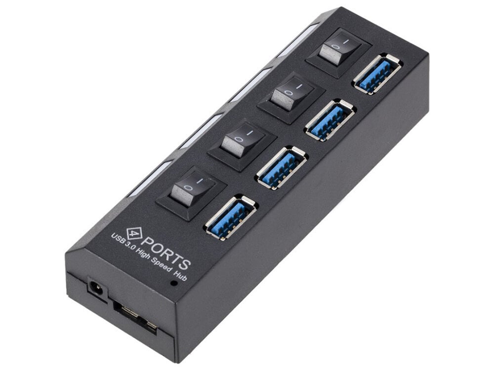 USB skirstytuvas su jungikliais 4X USB 3.0 kaina ir informacija | Adapteriai, USB šakotuvai | pigu.lt