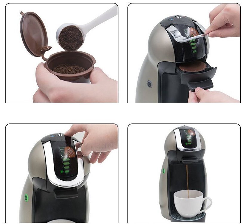 Daugkartinio naudojimo kapsulės Dolce Gusto kavos aparatams (3 vnt.) kaina ir informacija | Priedai kavos aparatams | pigu.lt