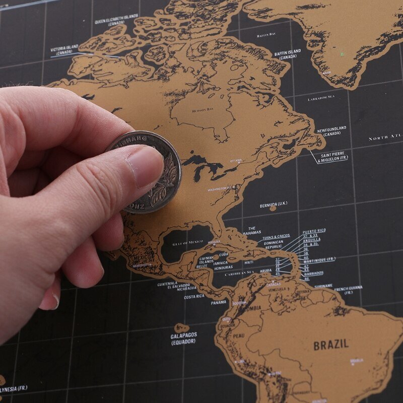 Nubraukiamas pasaulio žemėlapis kaina ir informacija | Kitos originalios dovanos | pigu.lt