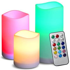 Светодиодные RGB-свечи, 3 шт цена и информация | Детали интерьера | pigu.lt