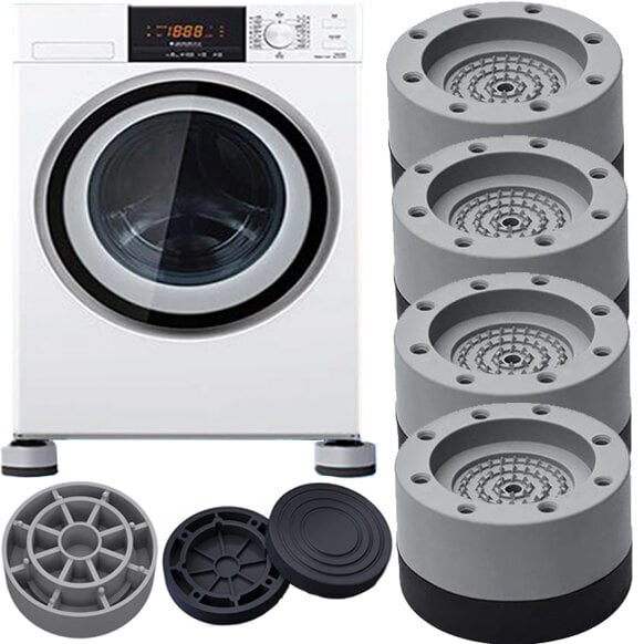 Antivibracinių trinkelių rinkinys skalbimo mašinai kaina ir informacija | Vonios kambario aksesuarai | pigu.lt