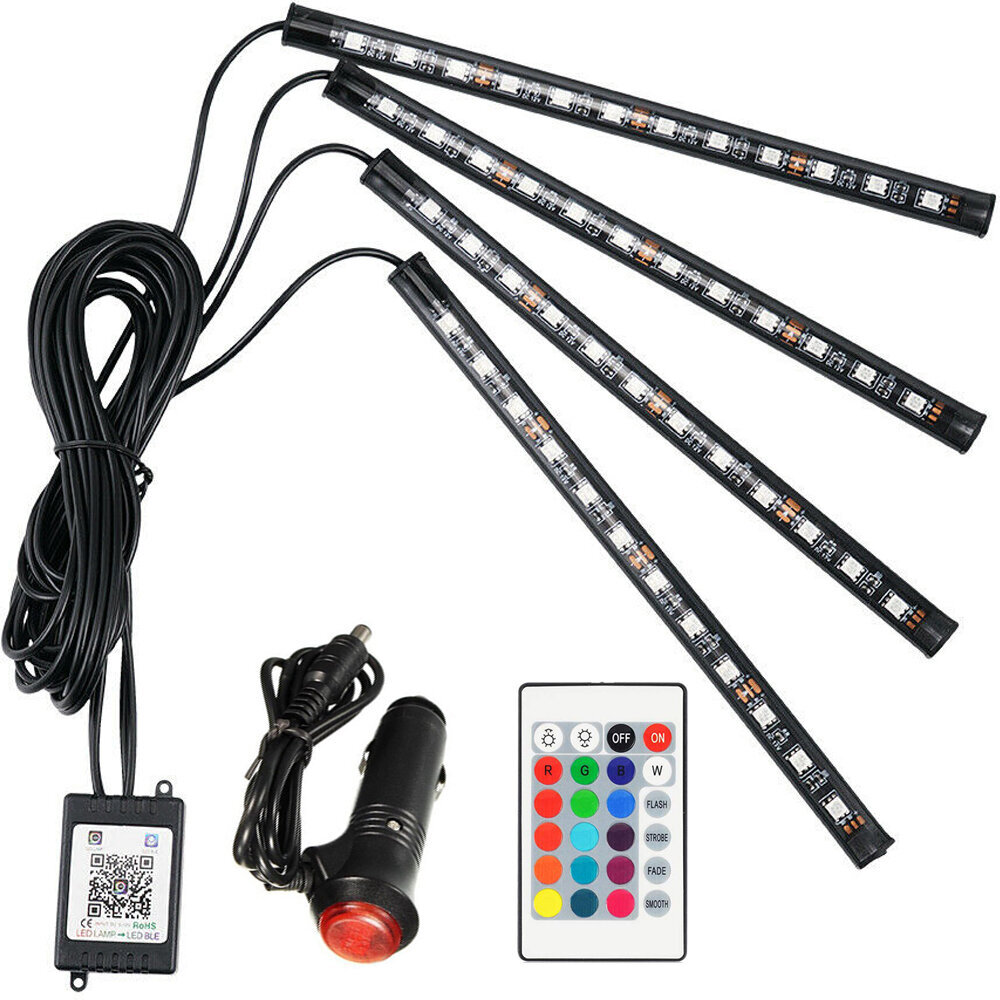 RGB LED juostos - automobilio salono apšvietimas kaina ir informacija | Automobilių žibintai | pigu.lt