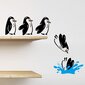 Penguins Wall Decal Šaldytuvas Juokingi vinilo sienų lipdukai Buto dekoro lipdukai freska kaina ir informacija | Interjero lipdukai | pigu.lt