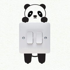 Panda sieninis lipdukas šviesos jungiklio lipdukas Vinilo lipdukas namų dekoravimui lizdo lipdukas kaina ir informacija | Interjero lipdukai | pigu.lt