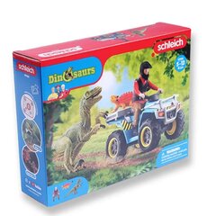 Figūrėlės Schleich Dinosaurs Quad Escape from Velociraptor 41466 цена и информация | Игрушки для мальчиков | pigu.lt