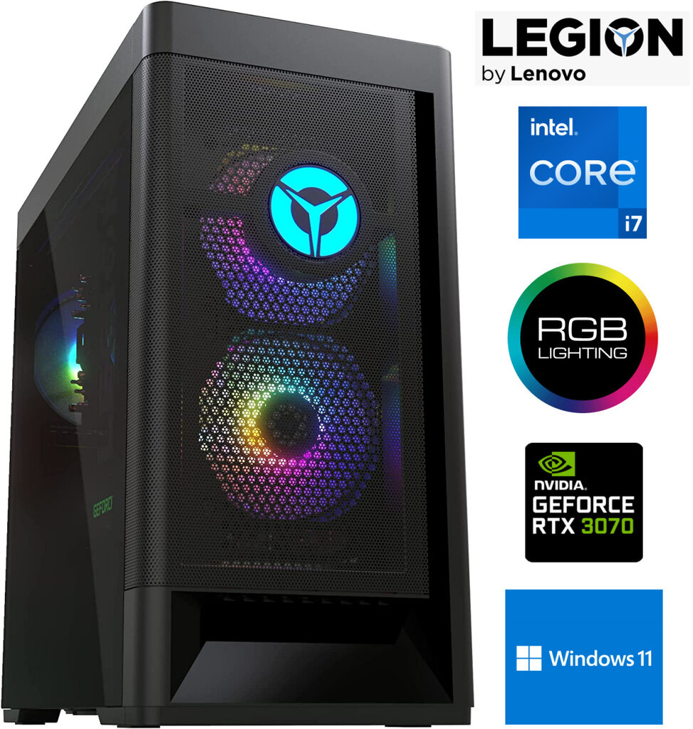 Lenovo Legion T5 i7-11700 8GB 1TB SSD RTX 3070 Windows 11 kaina ir informacija | Stacionarūs kompiuteriai | pigu.lt