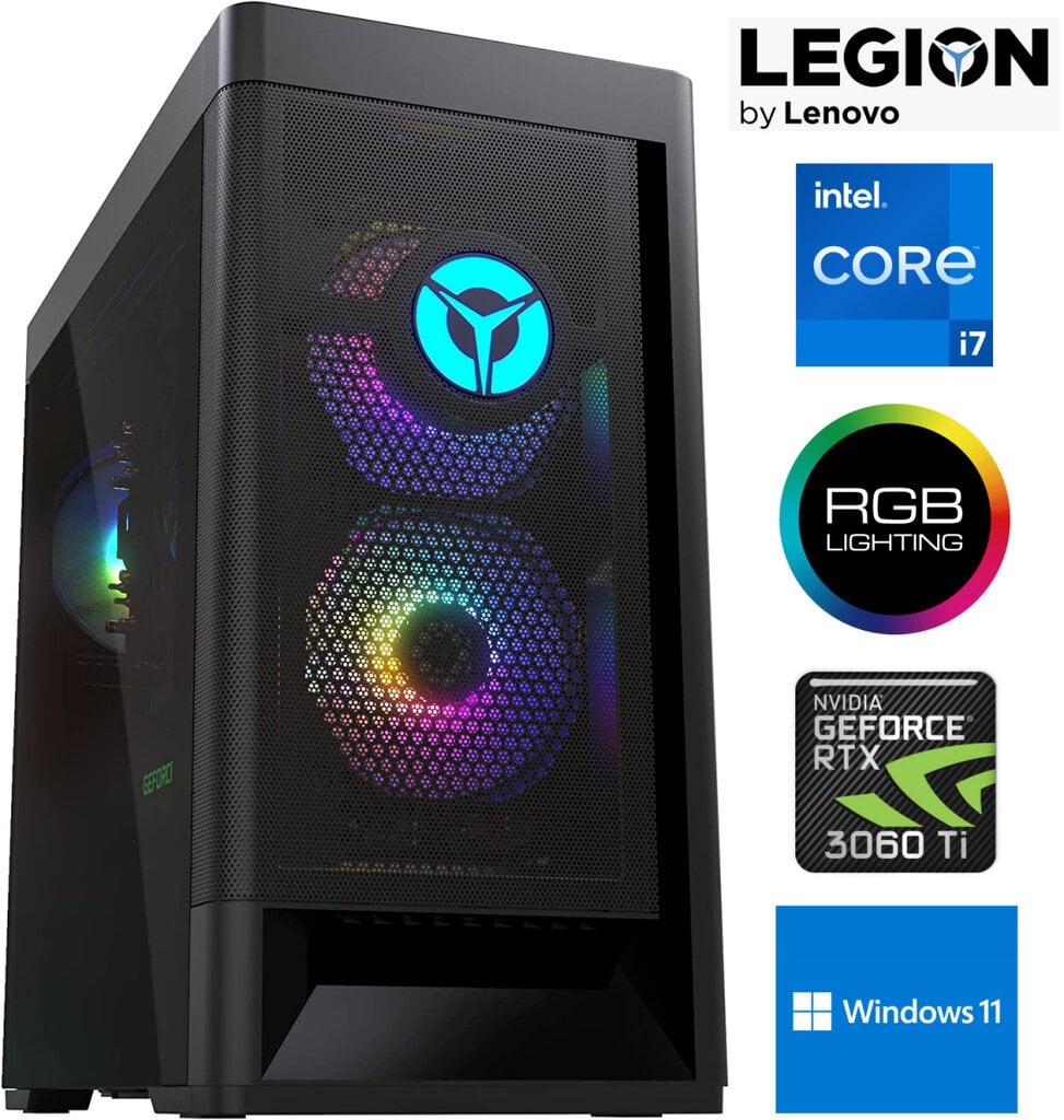 Lenovo Legion T5 i7-11700 8GB 1TB SSD RTX 3060 Ti Windows 11 kaina ir informacija | Stacionarūs kompiuteriai | pigu.lt