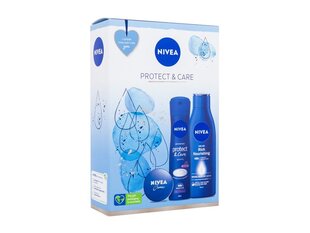 Набор для женщин Nivea Protect & Care: дезодорант-спрей, 150 мл + крем, 30 мл + Rich Nourishing питательное молочко для тела, 250 мл цена и информация | Кремы, лосьоны для тела | pigu.lt