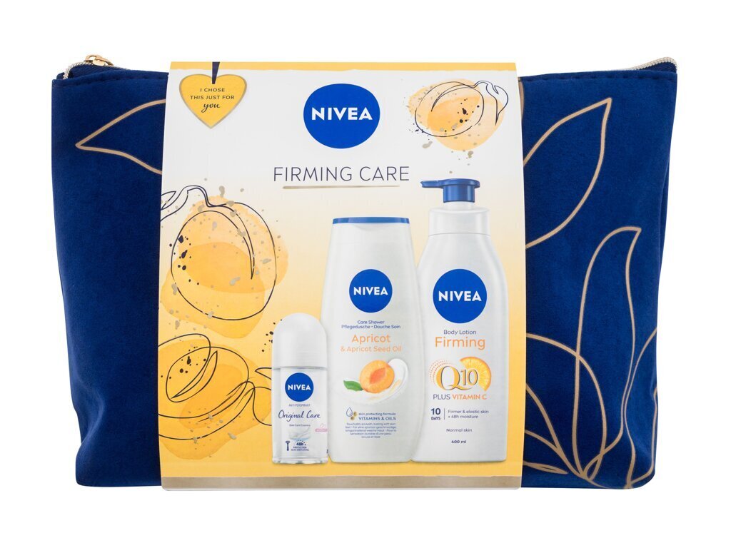 Moteriškas kosmetikos rinkinys Nivea Firming Care: kūno losjonas, 400 ml + rutulinis dezodorantas, 50 ml + dušo želė, 250 ml kaina ir informacija | Kūno kremai, losjonai | pigu.lt