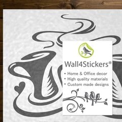 2 чашки кофе стикеры на стены для кухни цена и информация | Интерьерные наклейки | pigu.lt